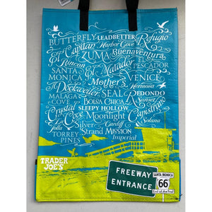 即納！トレーダージョーズ TRADER JOE'S サウスCal アボカドトレジョ マチ付きエコバッグ