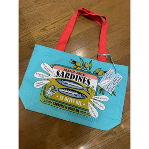 即納！エコバッグ ショッピングバッグ トレーダージョーズ TRADER JOES イワシ トートバッグ トレジョ SARDINE BAG マチ付きエコバッグ
