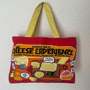 即納！NEWデザイン トレーダージョーズ TRADER JOES チーズ トートバッグ トレジョ CHEESE BAG マチ付きエコバッグ