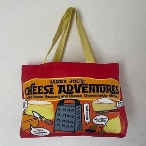 即納！NEWデザイン トレーダージョーズ TRADER JOES チーズ トートバッグ トレジョ CHEESE BAG マチ付きエコバッグ